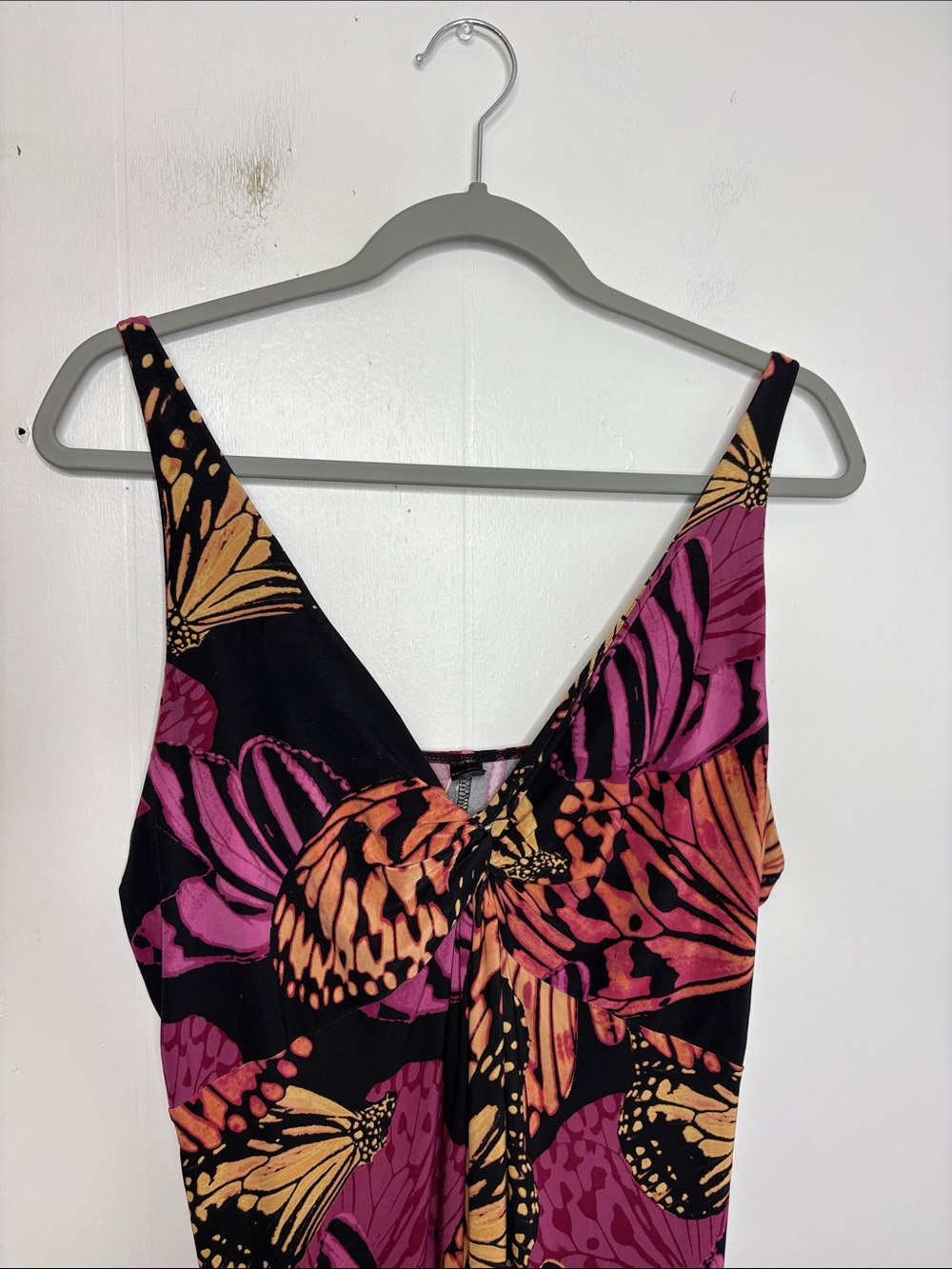 Mix it Dress Womens XL Maxi Butterfly Colorful Travel Resort Vacation Cruise - Picture 6 of 10